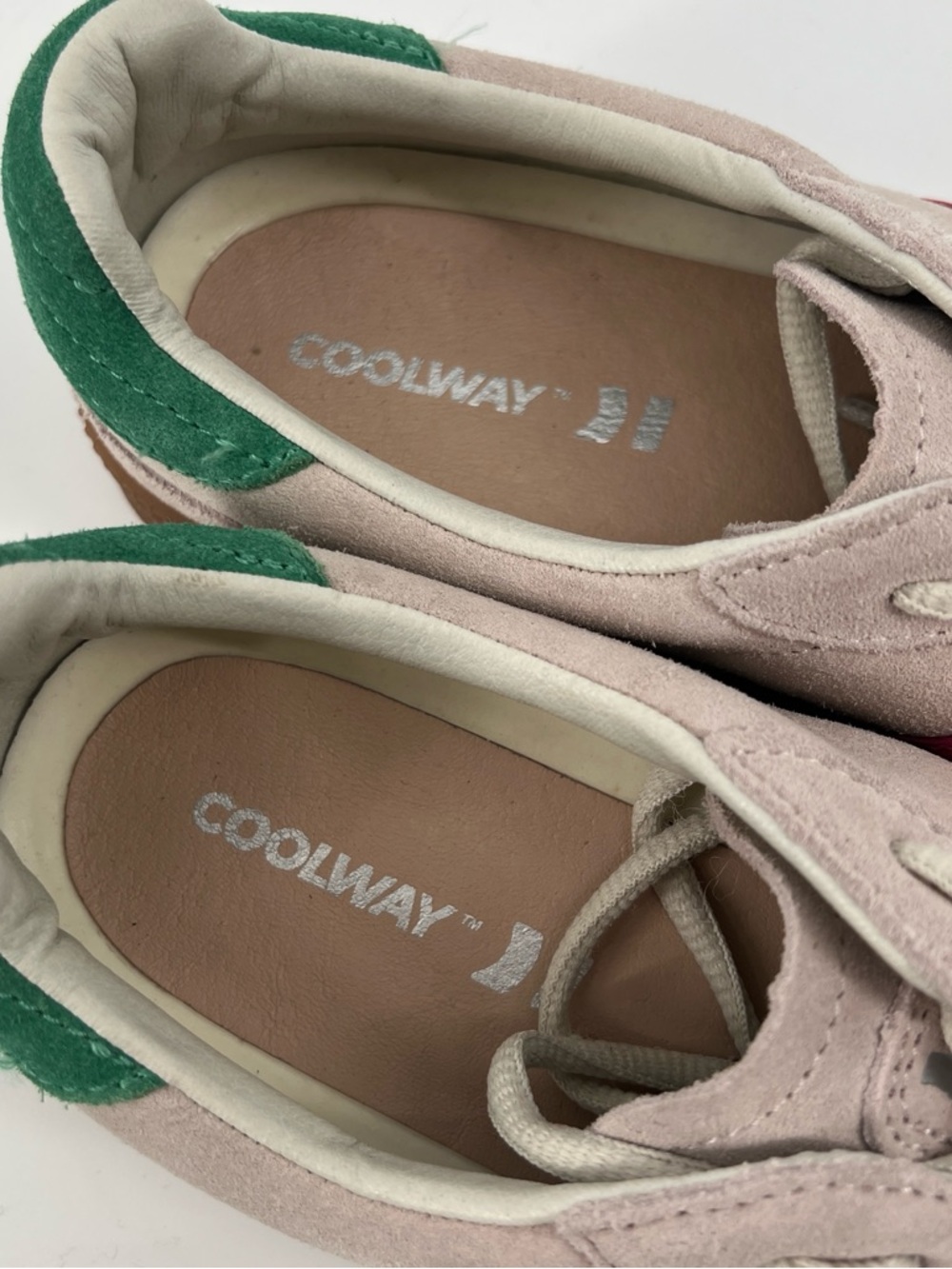 Coolway Thai Nude Pink Suede Upper Lace Up Low Profile Streetwear Sneakers 9 - Picture 5 of 7